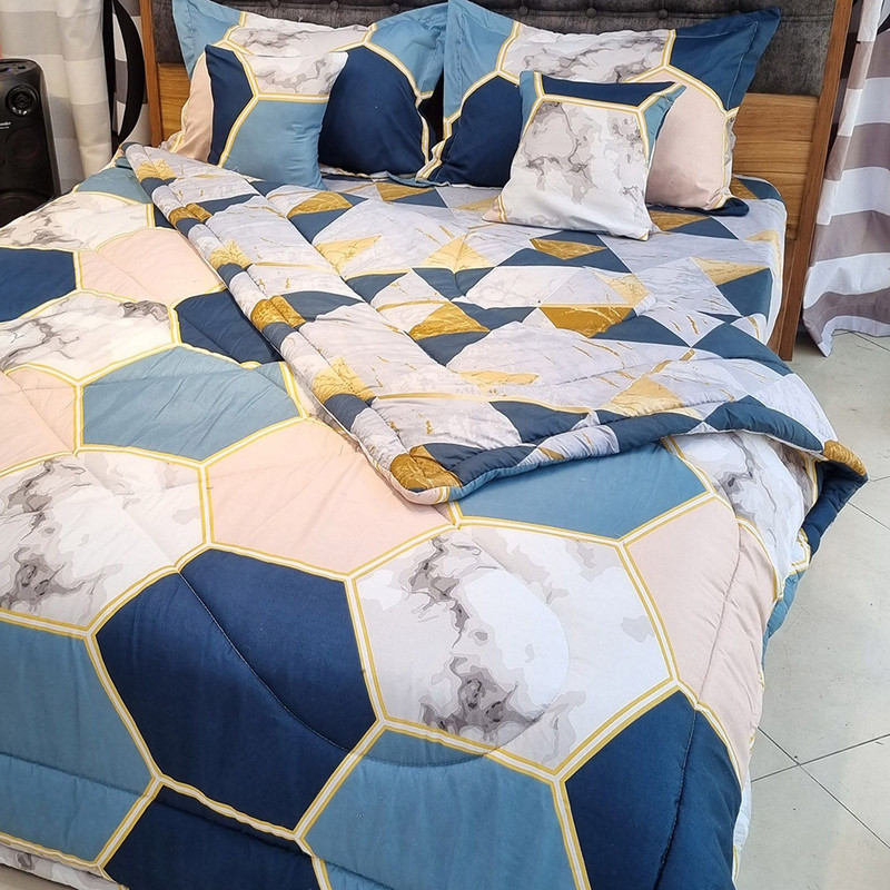 سرویس روتختی مدل نخ کتان 2 نفره 6 تکه