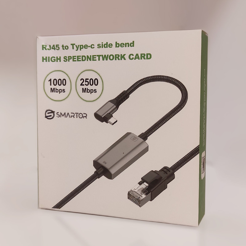 کابل تبدیل RJ45 به USB-C اسمارطور مدل RJ-C-90 طول 1.2 متر