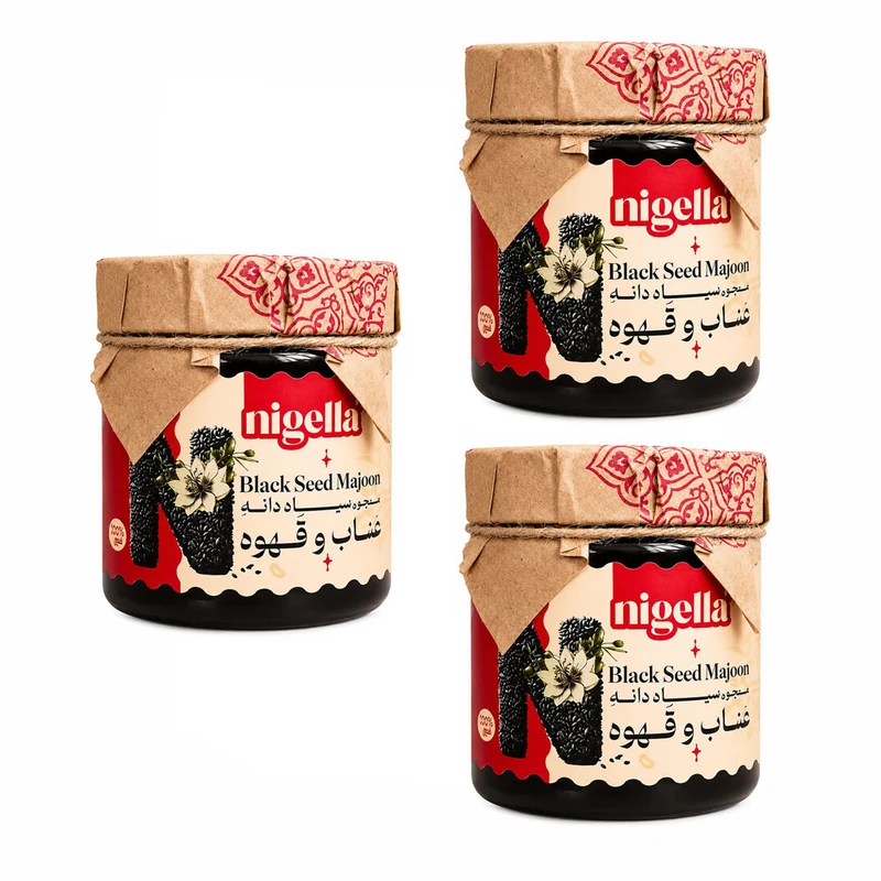 معجون سیاه دانه و عناب و قهوه نایجلا - 320 گرم بسته 3 عددی