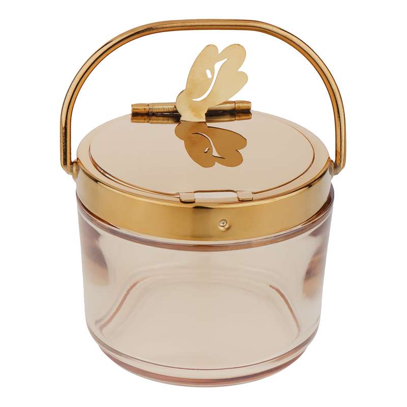 ظرف مربا و عسل مدل شیشه ای با طرح زنبور عسل - بدون بازو