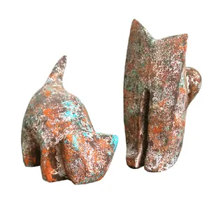 مجسمه طرح حیوانات گربه مدل P.G.044 مجموعه دو عددی