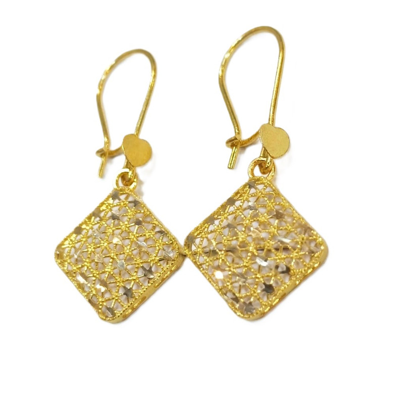 گوشواره عصایی طلا 18 عیار زنانه رضا گلد مدل Diamond Shape - 2