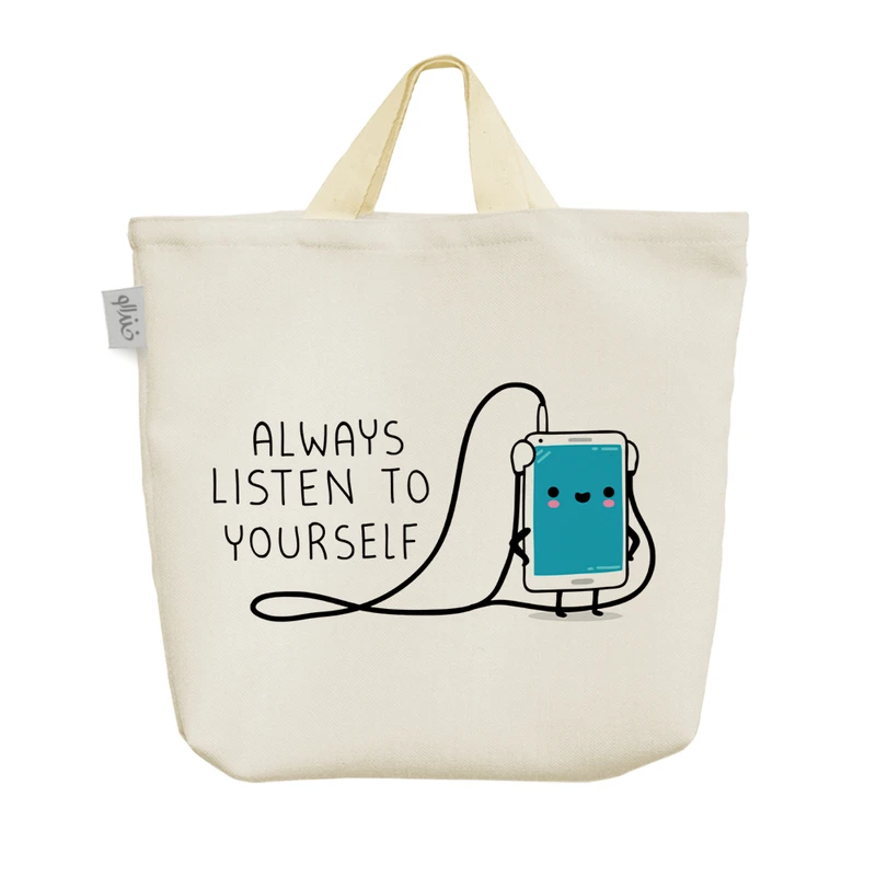 ساک خرید خندالو مدل جمله انگیزشی کد H416