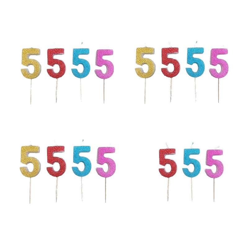 شمع تولد مدل اکلیلی 515 بسته 15 عددی