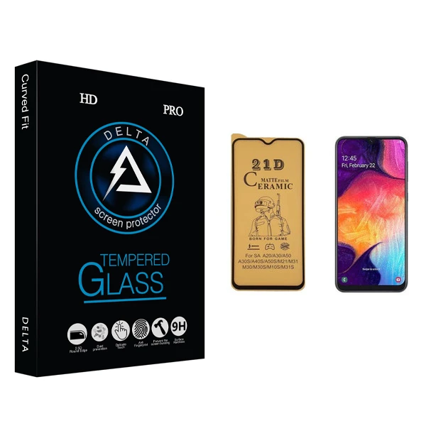 محافظ صفحه نمایش سرامیکی دلتا مدل Fit مناسب برای گوشی موبایل 	سامسونگ Galaxy A50