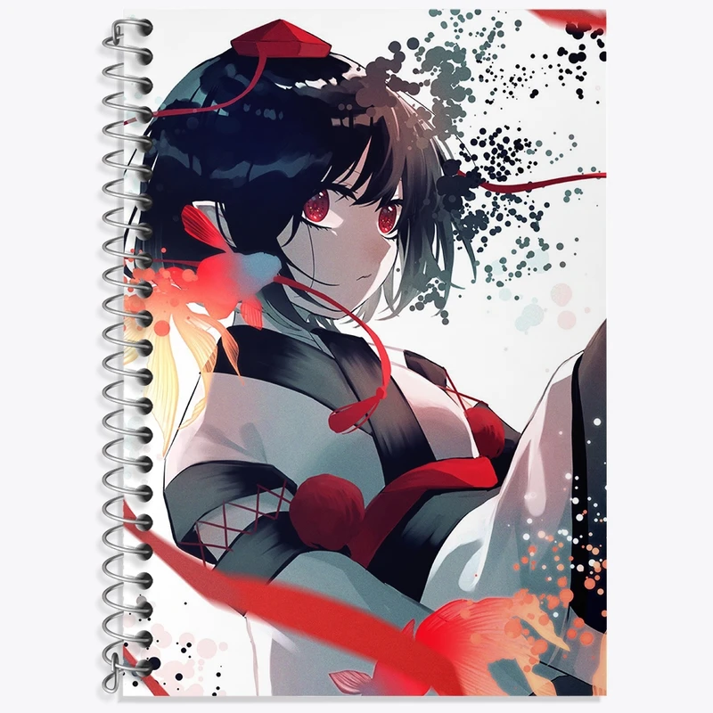 دفتر زبان 50 برگ خندالو مدل سه خط طرح بازی توهو (Touhou) کد 35753