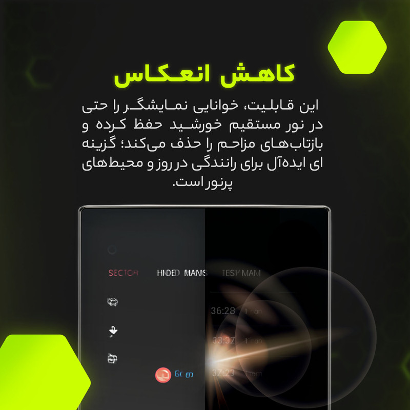 محافظ صفحه نمایش آنتی رفلکس مانیتور خودرو مولتی نانو مدل X-S1M مناسب برای سایپا شاهین سایز 10 اینچ