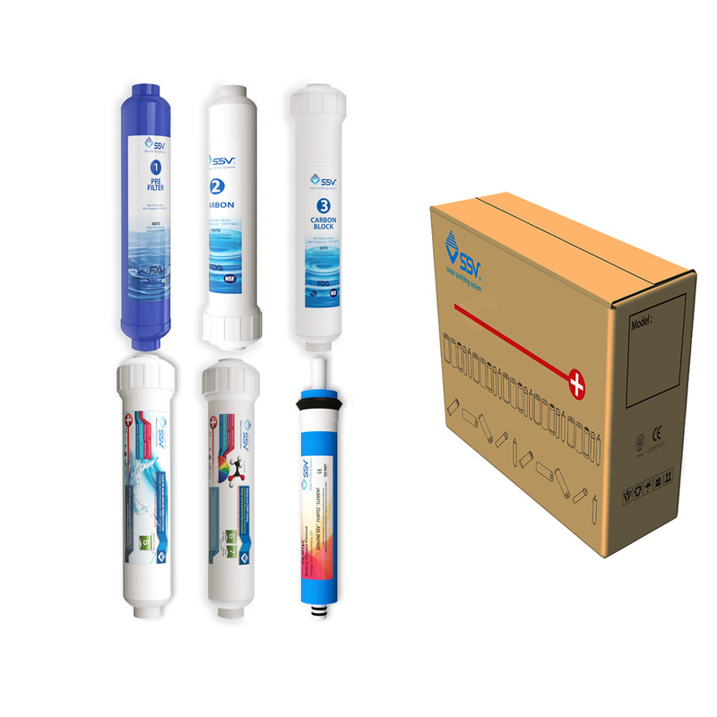 فیلتر تصفیه آب زیر سینک اس اس وی مدل L630 بسته 6 عددی فیلتر تصفیه آب زیر سینک اس اس وی مدل L630 بسته 6 عددی