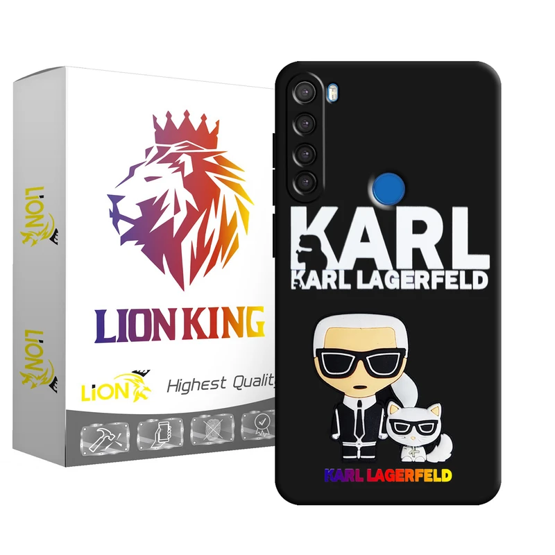 کاور لاین کینگ مدل مرد وگربه 3D مناسب برای گوشی موبایل  شیائومی Redmi Note 8