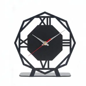 ساعت رومیزی عقربه‌ای مدل هشت ضلعی رنگی