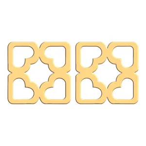 گوشواره طلا 18 عیار زنانه فرشته مدل اسلیمی WEL-000010