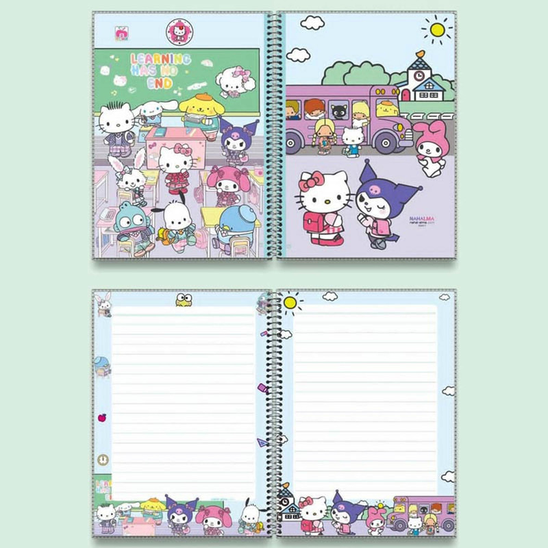 دفتر مشق 100 برگ آلما مدل حاشیه دار کرومی طرح SCHOOL کد 7122