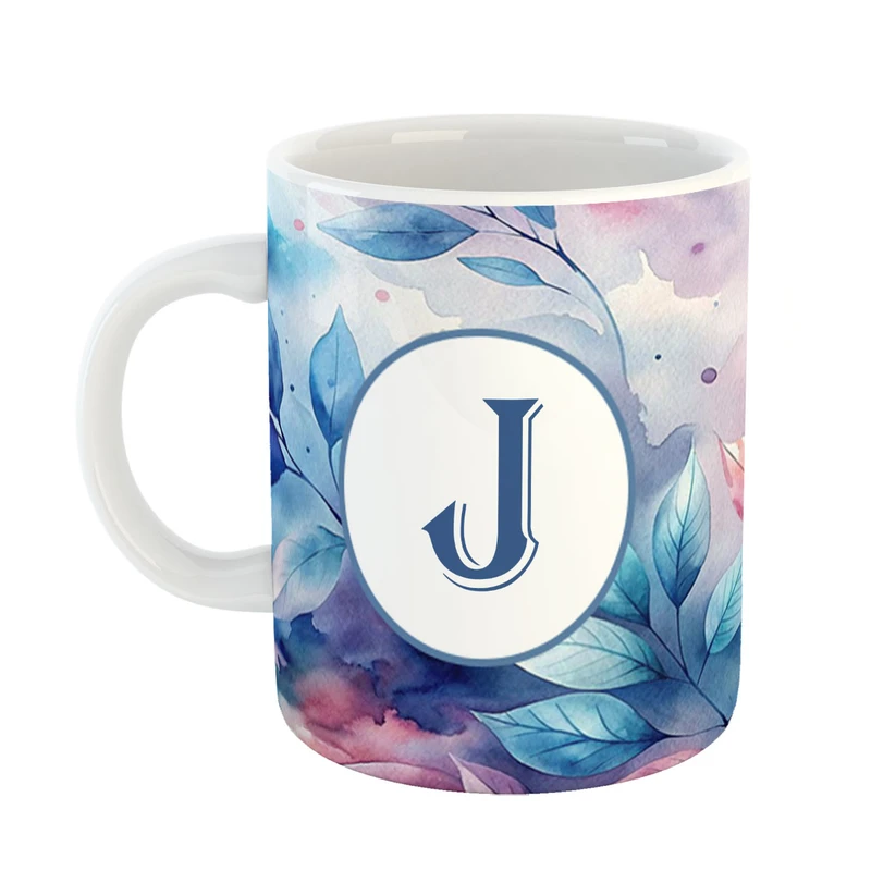 ماگ پادآفرین مدل فانتزی طرح حرف J کد 25