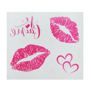 تتو موقت طرح لب و فونت کد 28