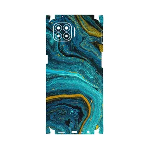 MAHOOT Turquoise marblewith golden streaks-FullSkin Cover Sticker for Oppo A93