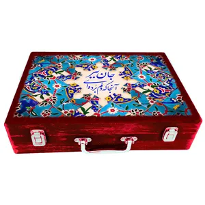 جعبه هدیه مدل چمدان طرح کاشی کد WSL565