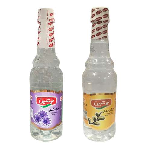عرق بیدمشک و عرق کاسنی نوشین - 500 میلی لیتر بسته 2 عددی