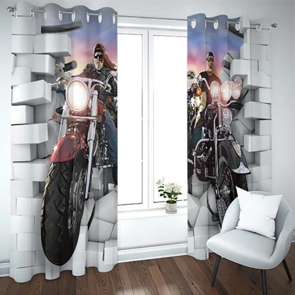 پرده پانچی طرح موتور 1102  سایز 147*280 سانتی متر مجموعه دو عددی