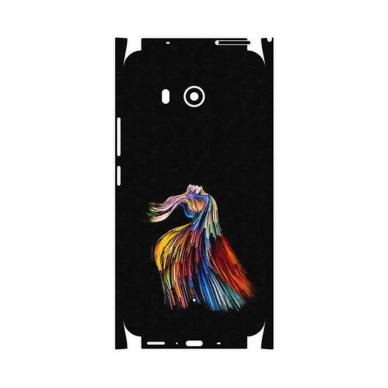 برچسب پوششی ماهوت مدل Rainbow Hair Digital Art-FullSkin مناسب برای گوشی موبایل اچ تی سی U11