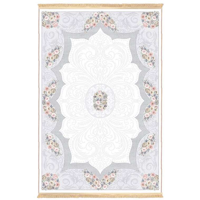 فرش ماشینی طرح کلاسیک کد 100100 زمینه طوسی