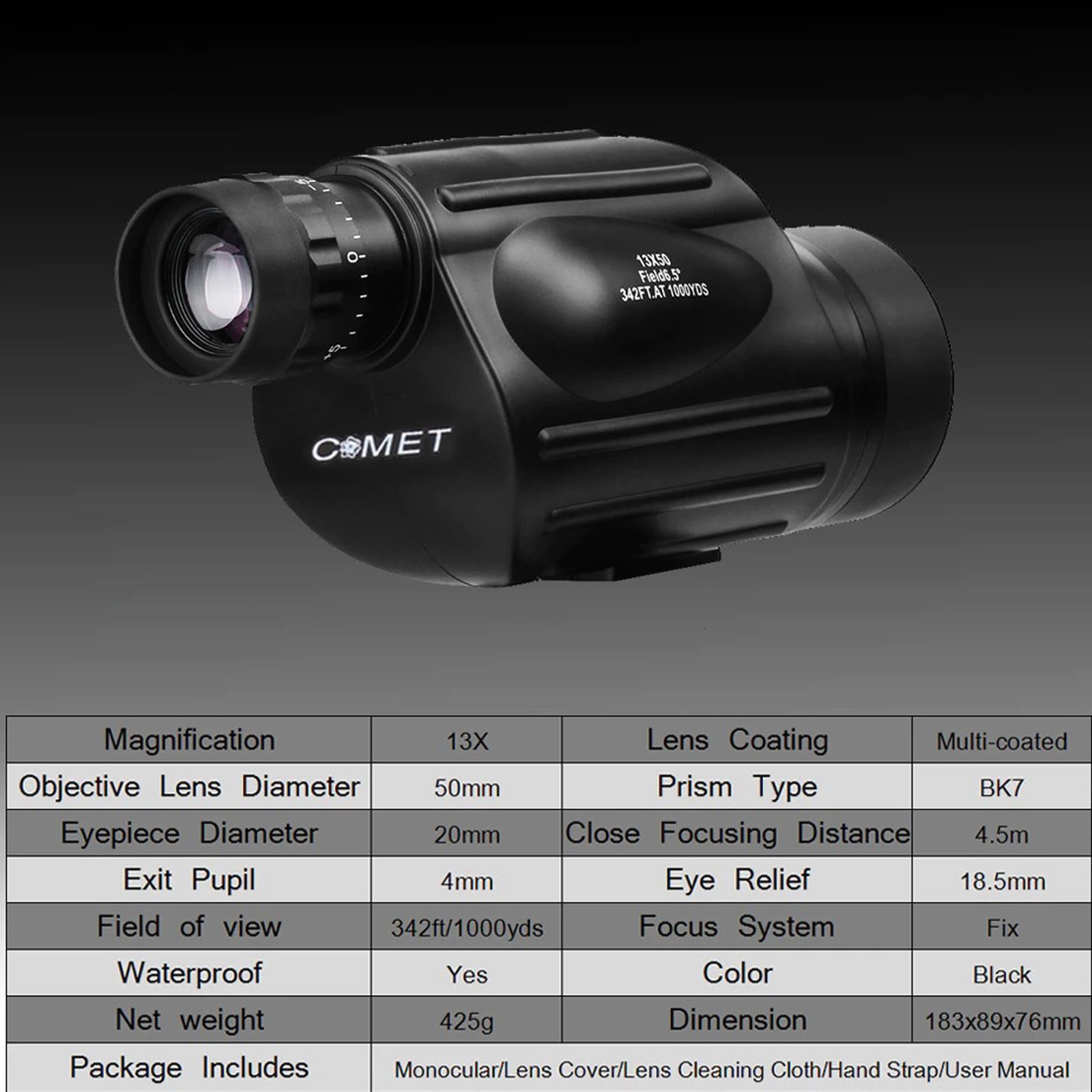 دوربین تک چشمی کومت مدل 13X50 BK7 -  - 2