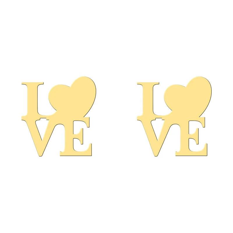 گوشواره میخی طلا 18 عیار زنانه فرشته مدل WEL-000380 LOVE