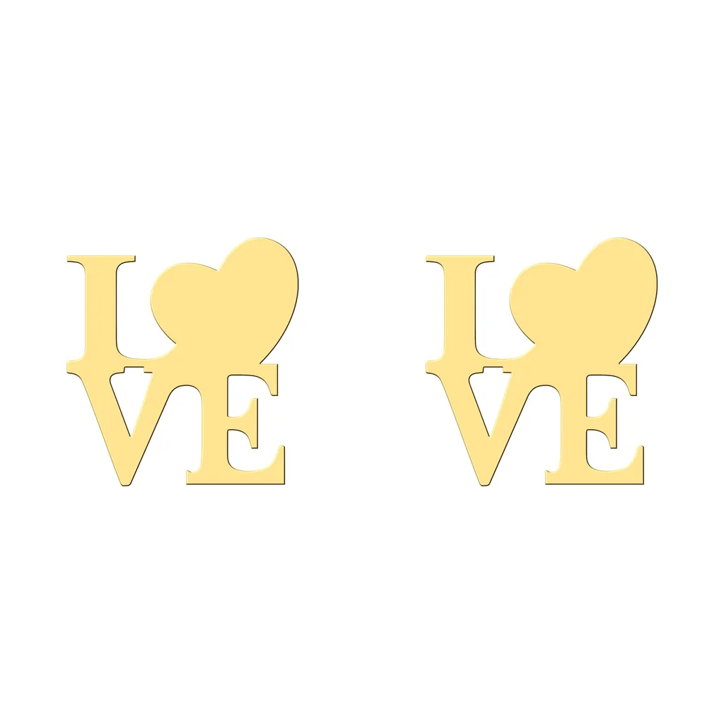 گوشواره میخی طلا 18 عیار زنانه فرشته مدل WEL-000380 LOVE