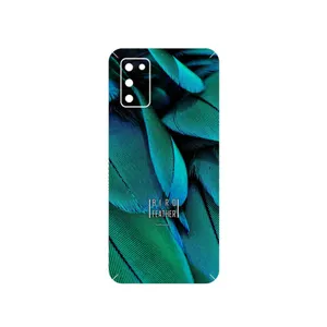 MAHOOT Green Feather Cover Sticker for Samsung Galaxy A03S