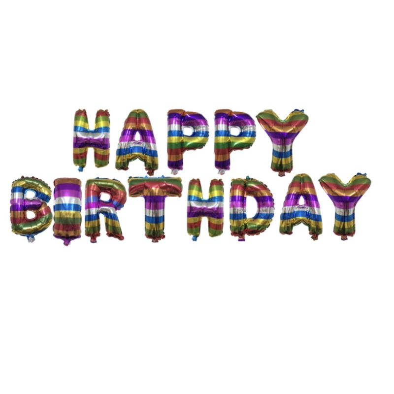 بادکنک فویلی مدل هپی برت دی کد 001 مجموعه 13 عددی