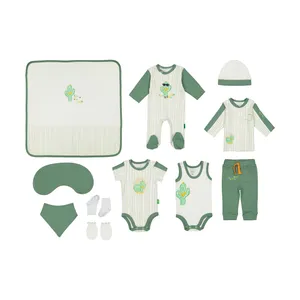 ست 13 تکه لباس نوزادی پسرانه نیلی مدل کاکتوس کد 3906