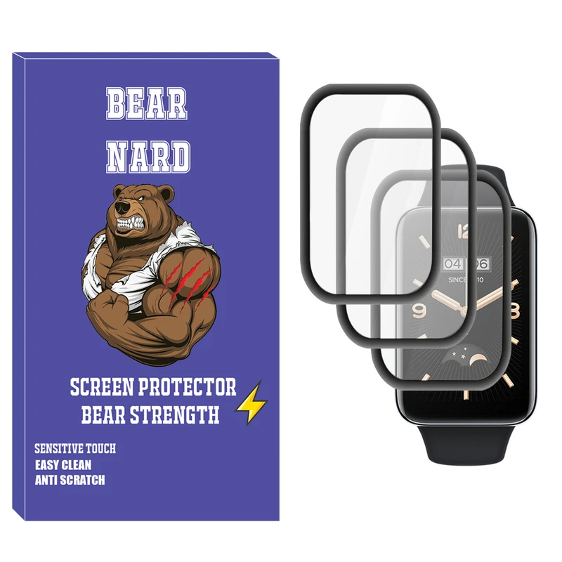 محافظ صفحه نمایش نانو برنارد مدل NBR مناسب برای ساعت هوشمند شیائومی Mi Band 7 Pro بسته سه عددی