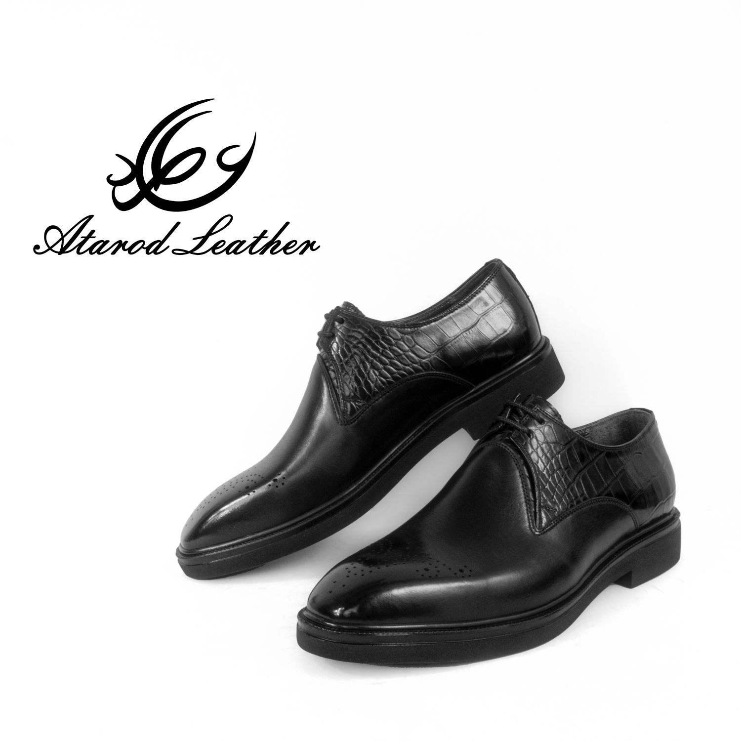 کفش مردانه چرم عطارد مدل چرم طبیعی کد SH243 - - 5