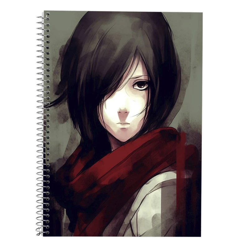 دفتر زبان 50 برگ مدوپد مدل دوخط طرح Attack on Titan کد DF10390