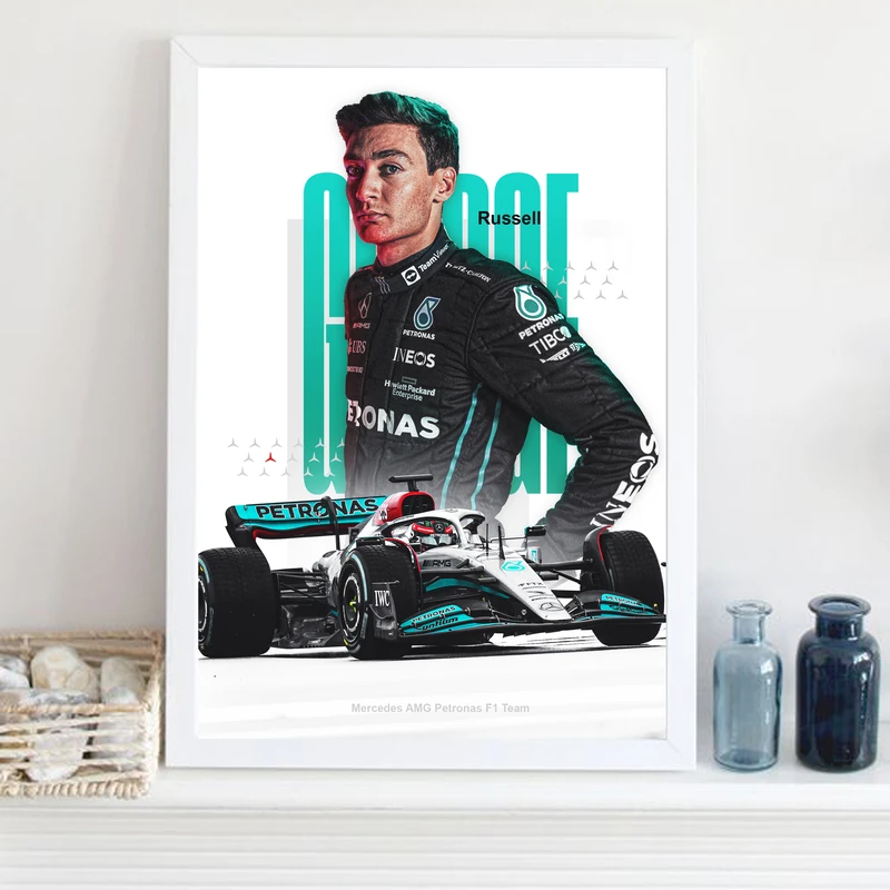 تابلو مدل فرمول یک جورج راسل Russell کد LA-F1G1012