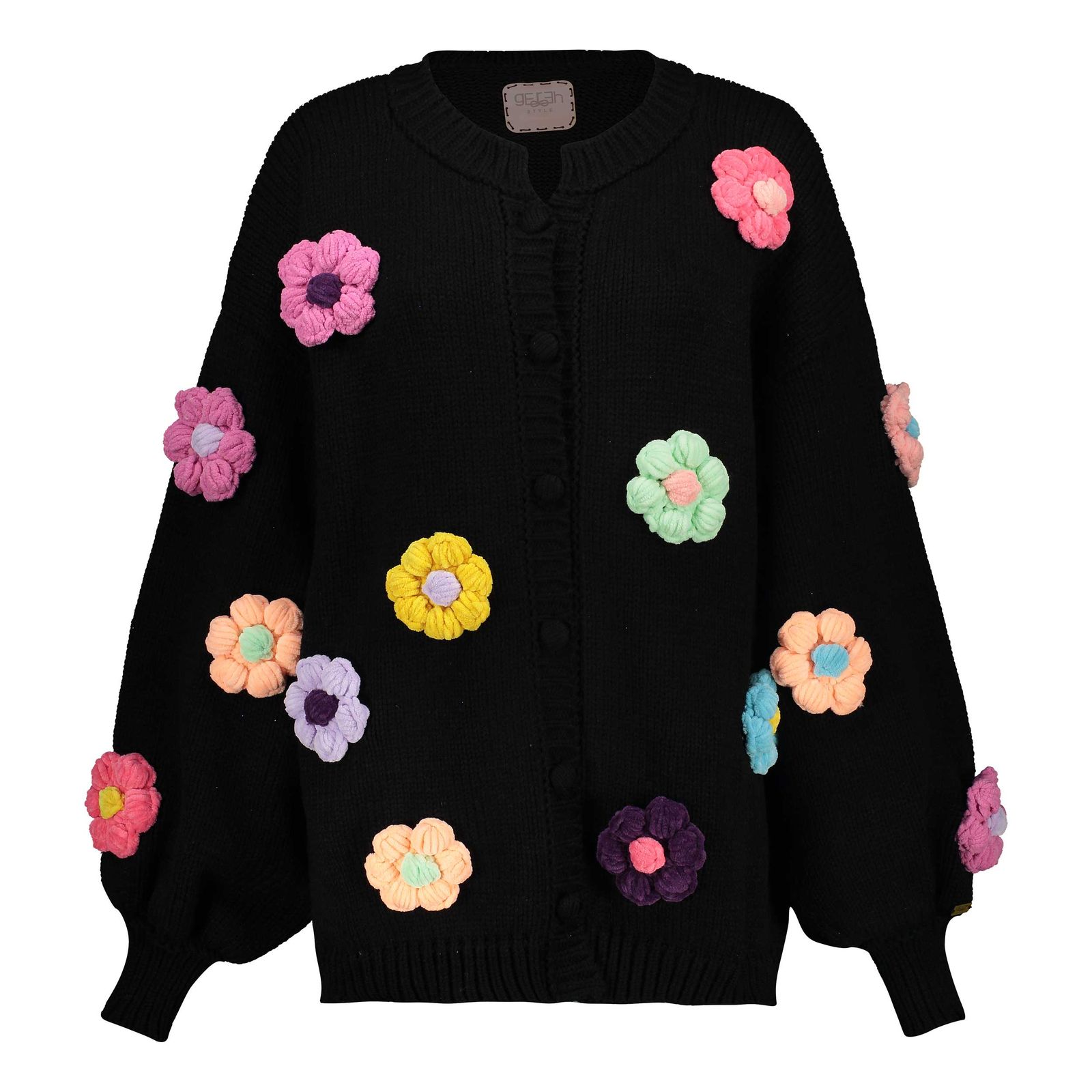 ژاکت زنانه گره استایل مدل گل‌دار -  - 7