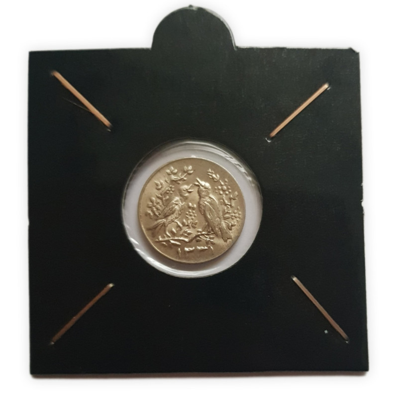 شمش نقره مدل سکه مرغ عشق تیپ آیینه و شمدان کد t31