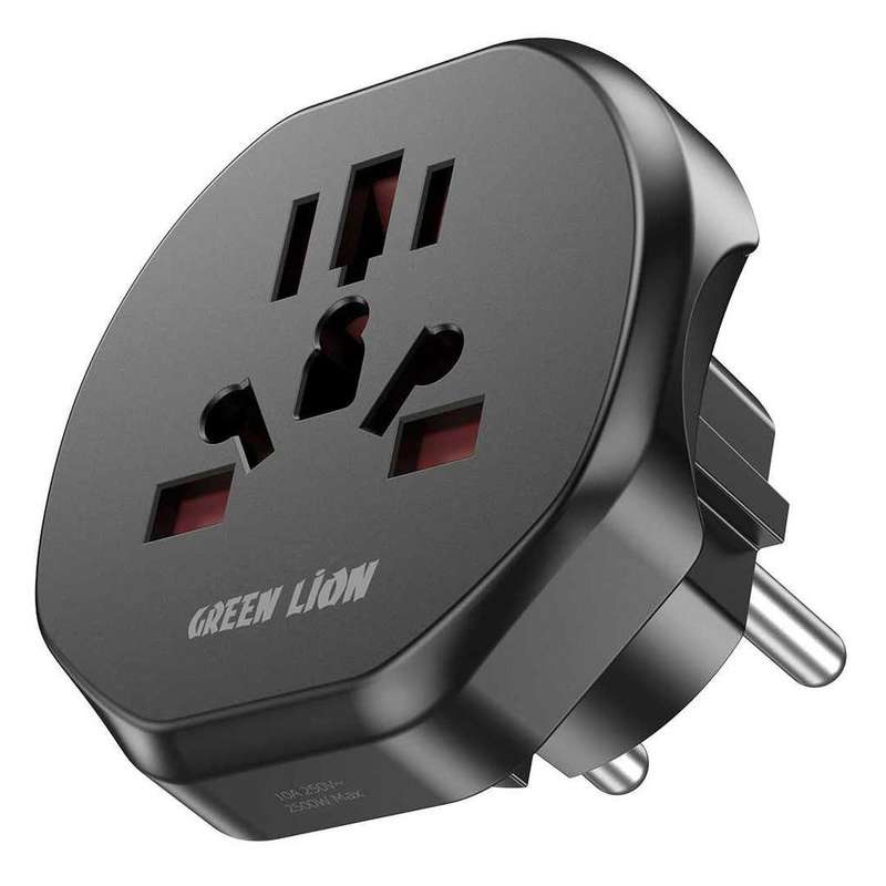 مبدل برق 3 به 2 گرین لاین مدل Conversion EU Plug مبدل برق 3 به 2 گرین لاین مدل Conversion EU Plug