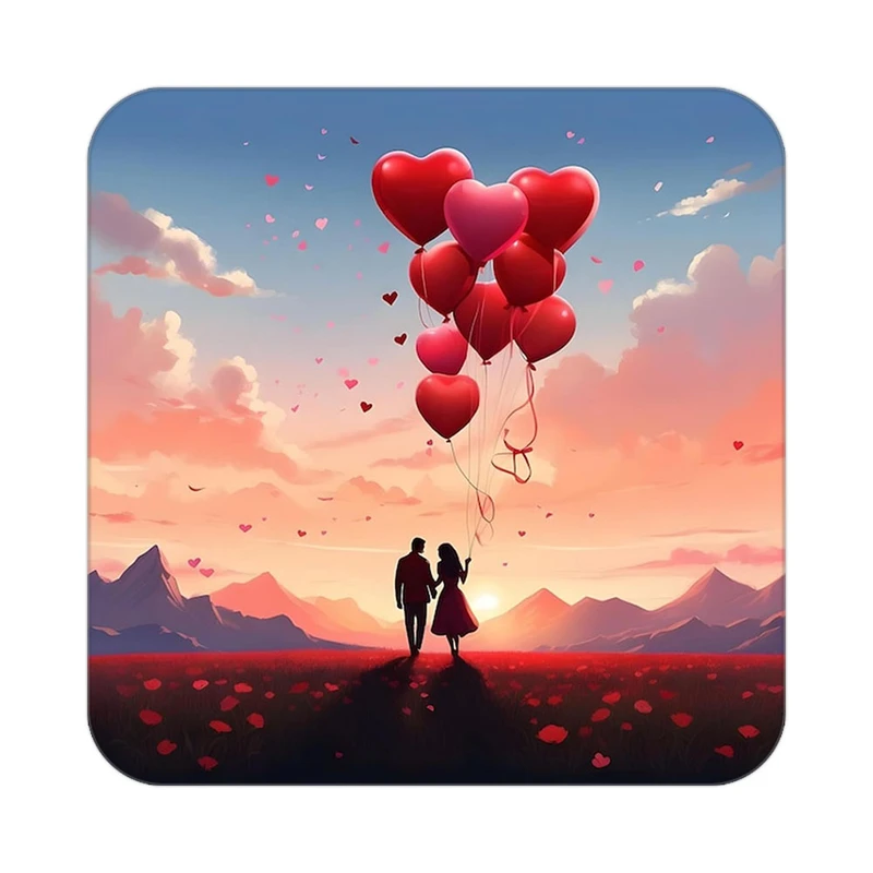 زیر لیوانی کاکتی مدل عاشقانه کد mp12247