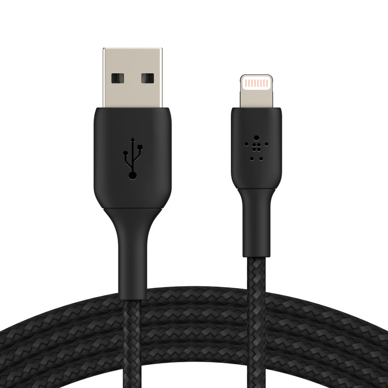 کابل تبدیل لایتنینگ به USB-A بلکین مدل CAA002bt3MBK طول 3 متر