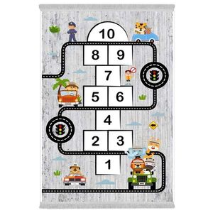 فرش پارچه‌ای دفه مدل فرشینه هازان مخمل طرح فانتزی کد 3075