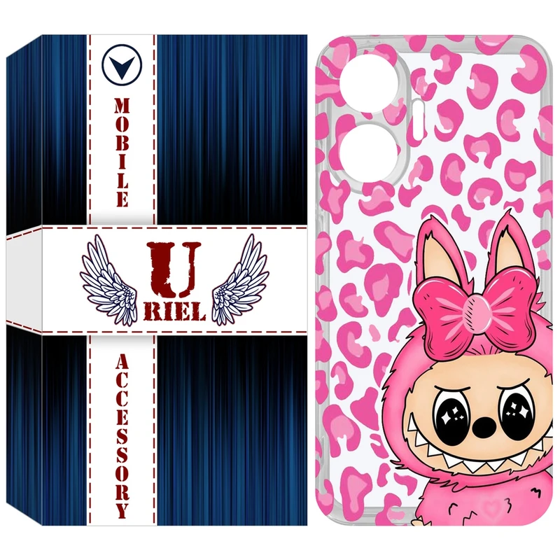کاور یوریل مدل Clear کد 107 طرح لبوبو Labubu مناسب برای گوشی موبایل شیائومی Poco F7