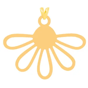 آویز گردنبند طلا 18 عیار زنانه کرابو مدل گل Kr31549