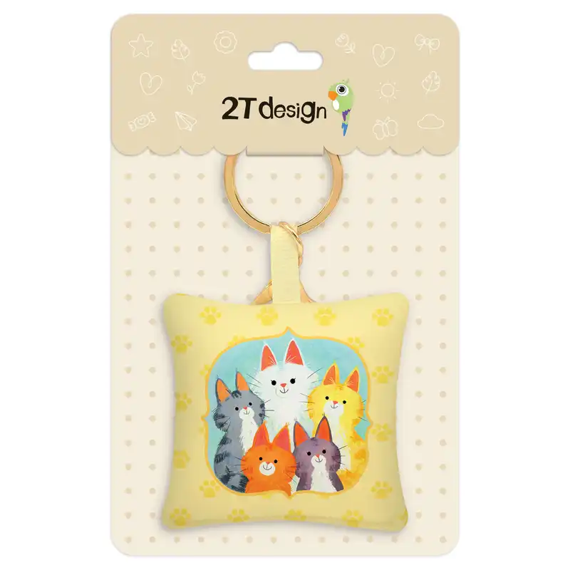 جاکلیدی طوطی دیزاین مدل بالشتی طرح گربه ها