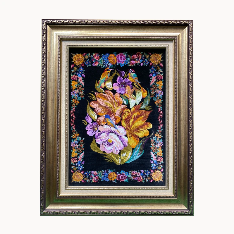 تابلو فرش دستباف طرح گل کد ۲۱۴۲۱۶۰۰