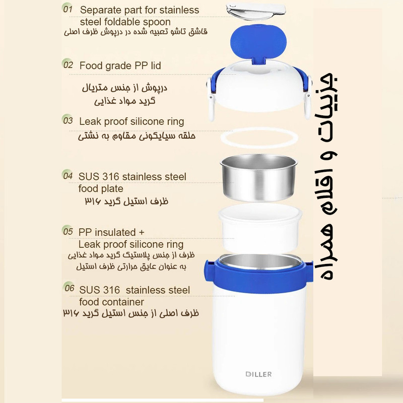 ظرف نگهدارنده دیلر مدل MLH9050