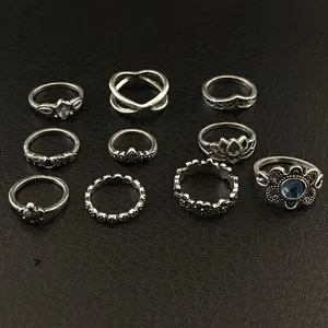 انگشتر زنانه مدل بوهیمیا کد BH43 مجموعه 10 عددی