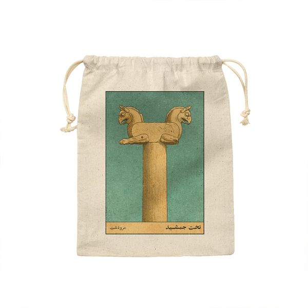 کیسه نان و سبزی ترمه طراحان ایده مدل کارت تخت جمشید مرودشت کد map1518 - M سایز 23x33 سانتی متر