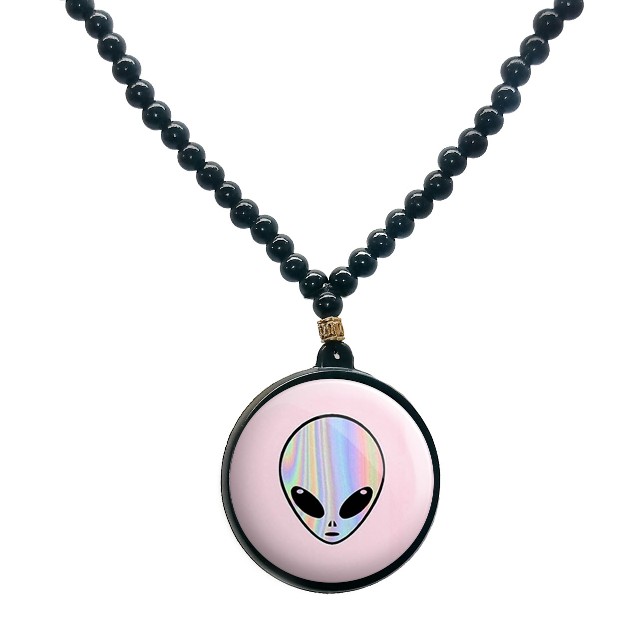 گردنبند پرمانه طرح آدم فضایی کد pmd.8474 مدل دو طرفه