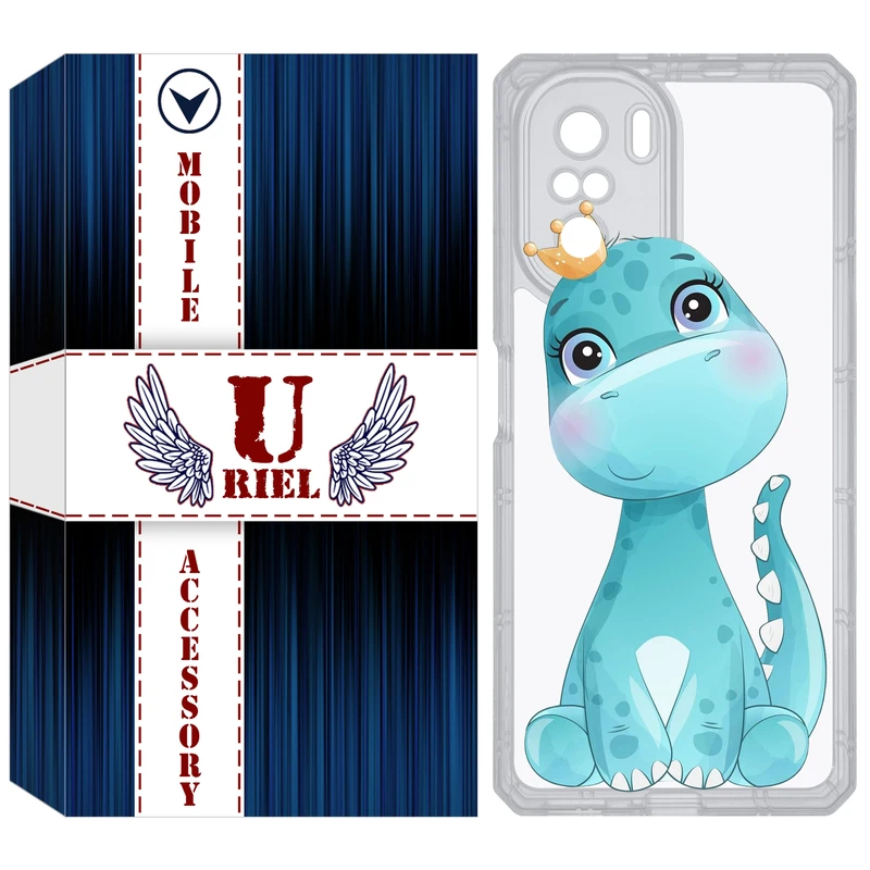 کاور یوریل قاب مدل Clear کد 60 طرح دایناسور مناسب برای گوشی موبایل شیائومی Poco F3 / Redmi K40 / K40 Pro / Mi 11i