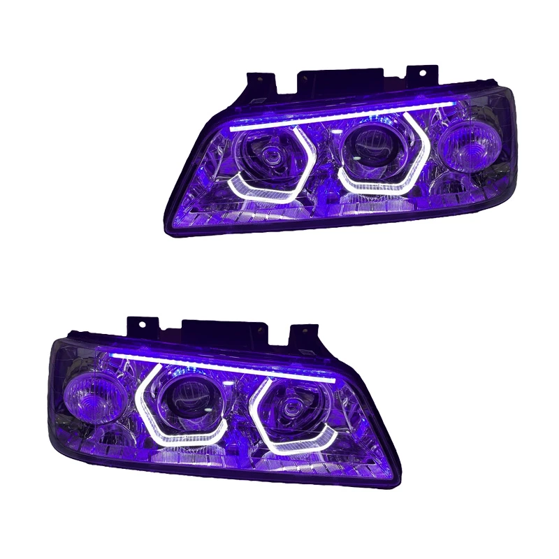 چراغ جلو خودرو گروه پژوهش صنعت مدرن مدل 3D-HG-Purp مناسب برای پژو 405 بسته دو عددی